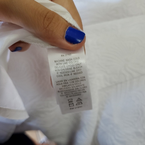 White Embellished Neckline Dress - Picture 6 of 10